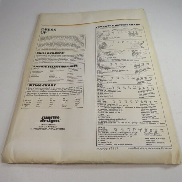 Sunrise Designs Clothing Patterns Toddler size 1-3 Dresses (complete) - Picture 4 of 8